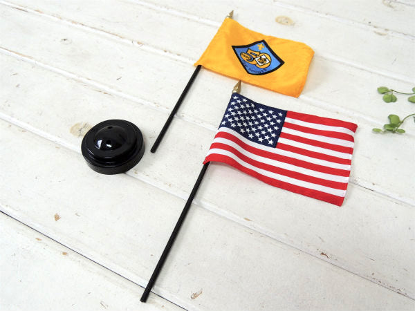 1975's ボーイスカウト CUB SCOUTS×星条旗 カブスカウト 50周年 記念 ヴィンテージ 卓上フラッグ ツインフラッグ 看板　サイン