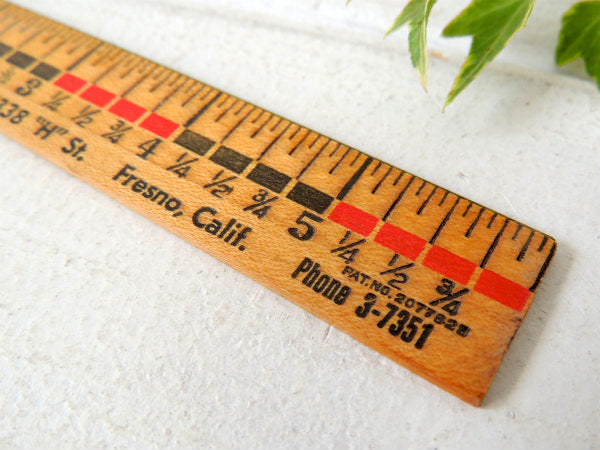 【SHEET METAL/カリフォルニア】木製・ビンテージ・定規/ルーラー/アドバタイジング