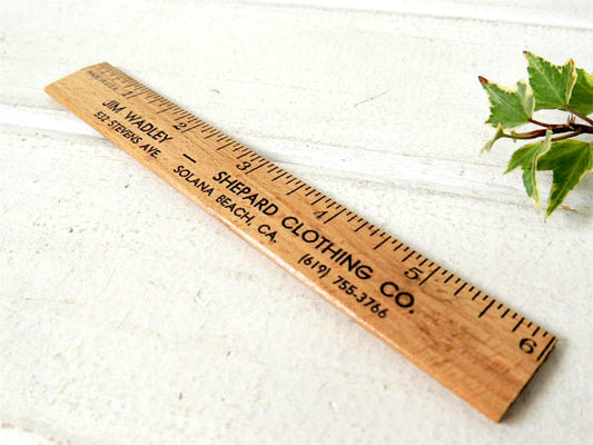【SHEPARD CLOTHING/NY/CA】木製・ビンテージ・定規/ルーラー/アドバタイジング