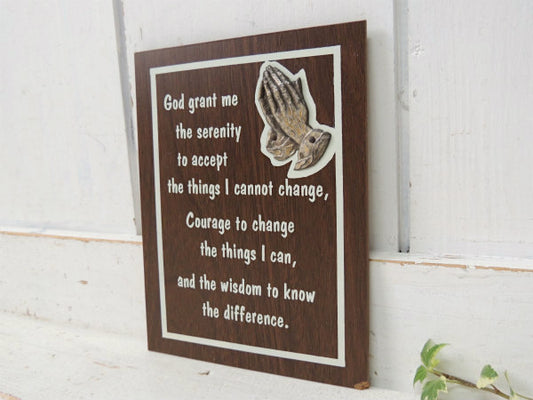 【ニーバーの祈り】祈りの言葉・イエスキリスト・木製・ヴィンテージ・壁飾り・ウォールデコ・インテリア