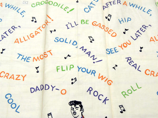 【エルヴィス プレスリー】ロックンロール・デッドストック・50'sヴィンテージ・生地・ファブリック