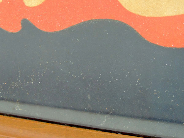 1912s~ 48星・波打ち 星条旗 アンティーク・アメリカ 国旗・イーグル・アートフレーム・USA