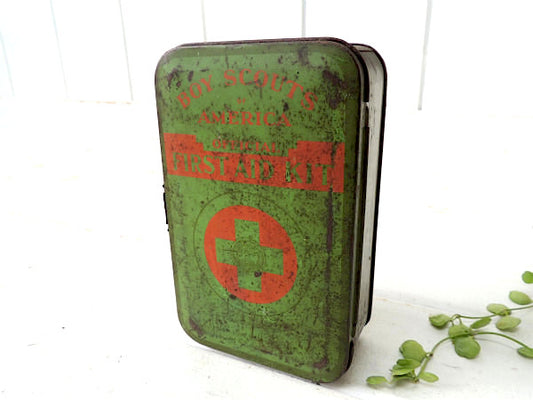 1940's ボーイスカウト US ヴィンテージ ファーストエイド 救急箱 キャンプ&アウトドア アメリカンビンテージ