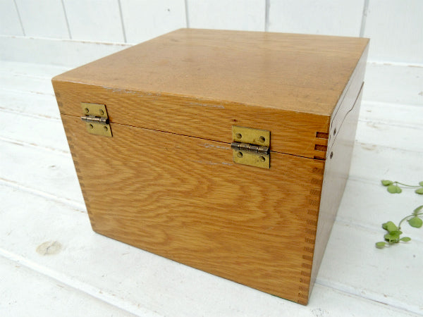 【Weis】USA!組木の木製・アンティーク・ファイルホルダー/書類ケース/カードボックス