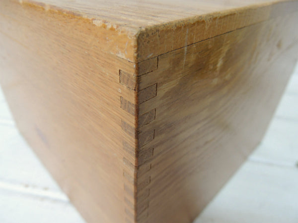 【Weis】USA!組木の木製・アンティーク・ファイルホルダー/書類ケース/カードボックス