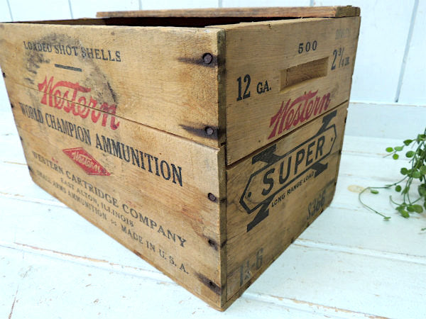 【Western・SUPER】1940's~弾薬・アンティーク・ウッドボックス・木箱 USA