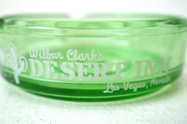 ラスベガス ホテル カジノDESERT INN サボテン グリーンガラス・ビンテージ・灰皿 USA
