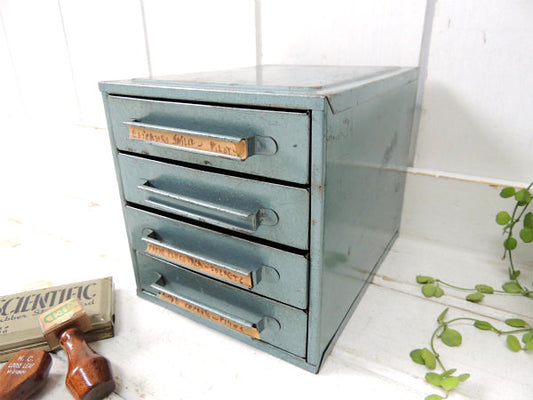【USA/工具箱】ヴィンテージ・卓上4段チェスト/キャビネット/工業系