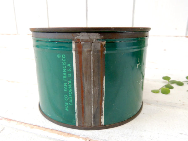 【MJB】ブリキ製・フタ付き・ヴィンテージ・コーヒー缶 ガーデニング USA