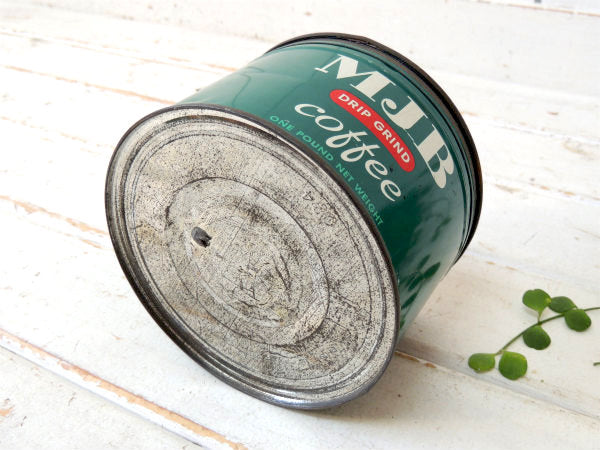 【MJB】ブリキ製・フタ付き・ヴィンテージ・コーヒー缶 ガーデニング USA