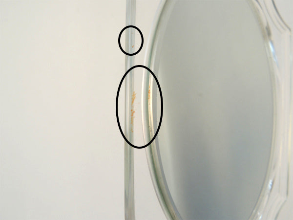 【クラシカルデザイン】ミッドセンチュリー・クリア・両面タイプ・ビンテージ・ハンドミラー・手鏡 USA
