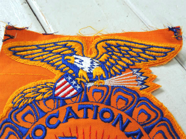 【FFAエンブレム・青年組織】USA・イーグル&ふくろう・ヴィンテージ・刺繍ワッペン・リメイク用