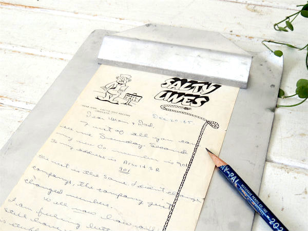 【EVERFLEX ALUMINUM】アルミ製・ビンテージ・ロングタイプ・バインダー・工業系・文房具