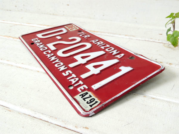 【D-20441・グランドキャニオン】アリゾナ州・赤・ヴィンテージ・ナンバープレート・カーライセンス
