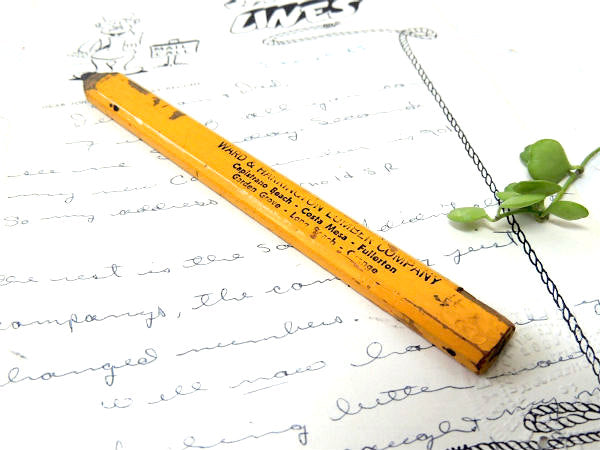 【WARD & HARRINGTON LUMBER/CA】ビンテージ・カーペンターペンシル・鉛筆