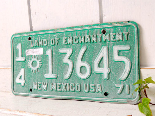 1971's・ニューメキシコ州・USA・トラック・アメリカンビンテージ・ナンバープレート