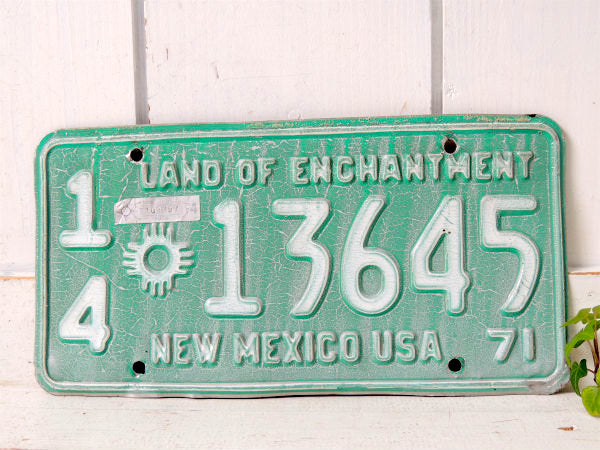 1971's・ニューメキシコ州・USA・トラック・アメリカンビンテージ・ナンバープレート