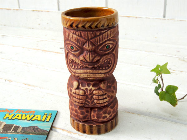 Orchids Of Hawaii オーキッズ ティキ ハワイの守り神・陶器製・ビンテージ・TIKI マグカップ 置物 花瓶