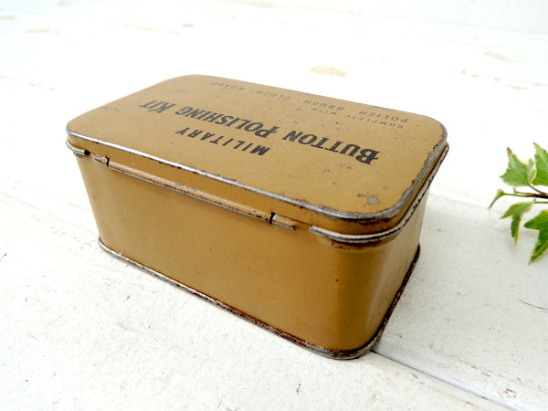 【1940y~BUTTON POLISHING KIT/ミリタリー】小さなアンティーク・ティン缶