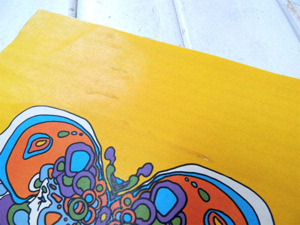 70年代 ピーターマックス バタフライ  デッドストック ヴィンテージ ブックカバー USA ヒッピームーブメント