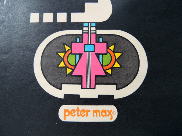 【ピーターマックス/黒色ベース/横顔】デッドストック・ヴィンテージ・ブックカバー/印刷物