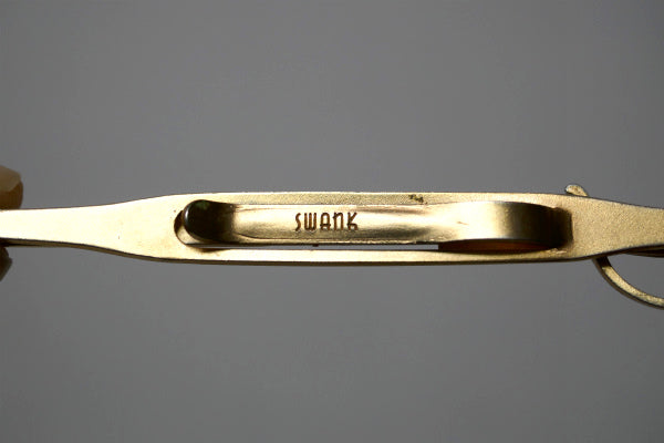 SWANK スワンク 剣 ヴィンテージ タイピン ゴールド×ワインレッド USA ミッドセンチュリー