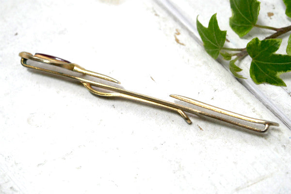 SWANK スワンク 剣 ヴィンテージ タイピン ゴールド×ワインレッド USA ミッドセンチュリー