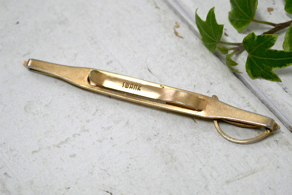 SWANK スワンク 剣 ヴィンテージ タイピン ゴールド×ワインレッド USA ミッドセンチュリー