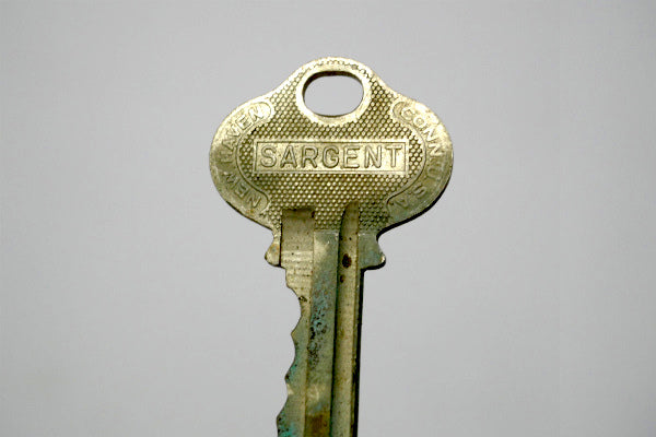SARGENT NEW HAVEN CONN USA 鍵 R オールド・ヴィンテージ・キー KEY