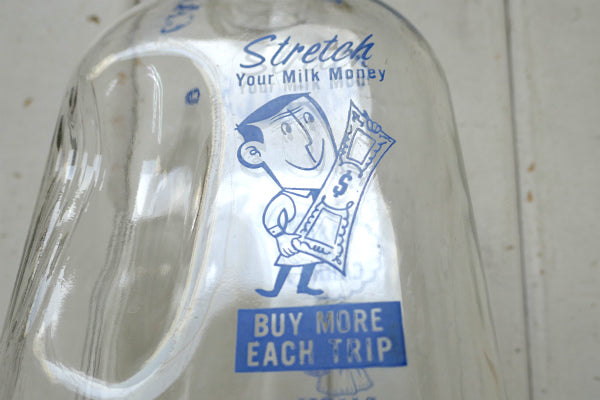 CARROLL'S イラスト ハーフガロン ヴィンテージ ミルクボトル 牛乳瓶 ガラスボトル USA