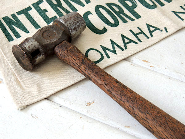 Burklyn38000 アンティーク・ハンマー・金槌・ツール・大工道具・ウッドハンドル・DIY