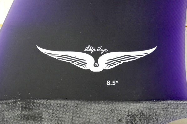 スキップフライ・パープル トゥルーアームス・8.5'' フィン&パタゴニア 限定 ステッカー US