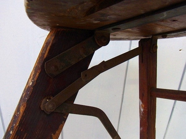 木製・アンティーク・OLD・ステップラダー/脚立　USA