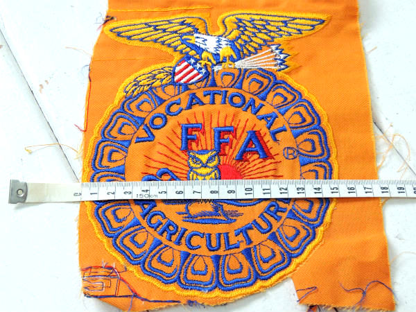 FFA エンブレム ② 青年組織・US・イーグル&ふくろう・ヴィンテージ・刺繍 ワッペン・リメイク用
