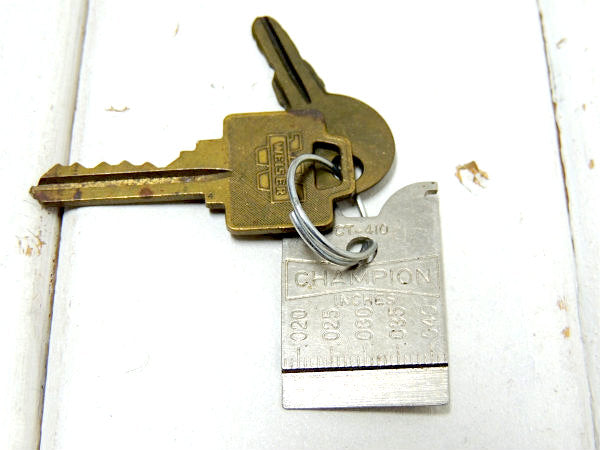 【CHAMPION/チャンピオン/1960】ビンテージ・プラグギャップツール・真鍮製・鍵2本付き