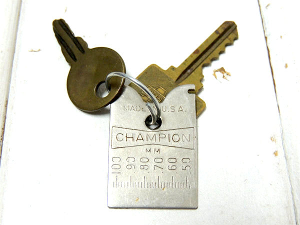 【CHAMPION/チャンピオン/1960】ビンテージ・プラグギャップツール・真鍮製・鍵2本付き