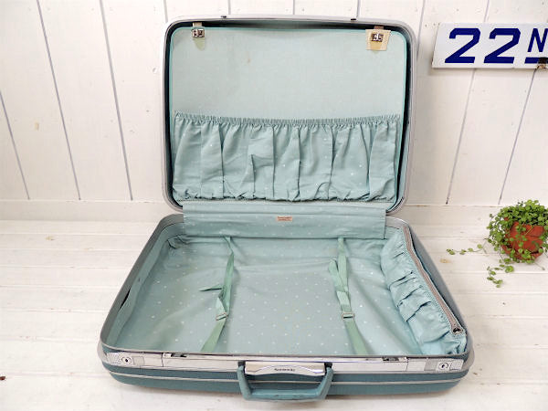 サムソナイト Samsonite・水色・スーツケース・トランク・アメリカンビンテージ USA