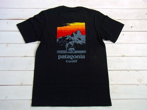 【Patagonia】パタゴニア・カーディフ限定・Tシャツ&ステッカーetc1枚付き/ブラック