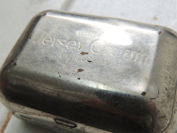 【Williams Jersey Cream】メタル製・アンティーク・ソープケース/石鹸箱