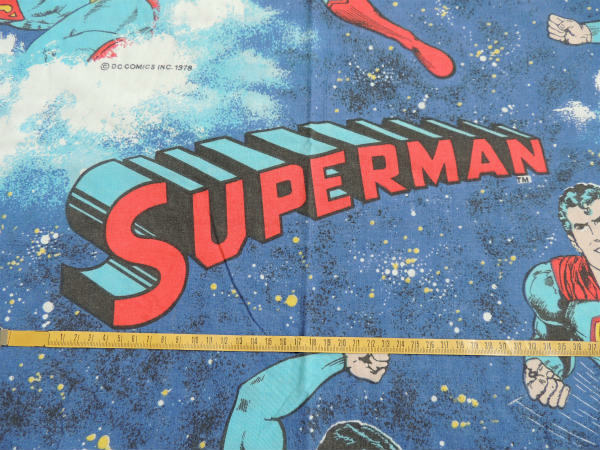 【スーパーマン】1978年・アメコミ・ヴィンテージ・ユーズドシーツ(ボックスタイプ)