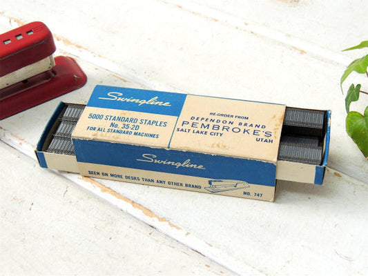 【Swingline】ステープラー・ヴィンテージ・ホッチキス芯/紙箱/パッケージ USA