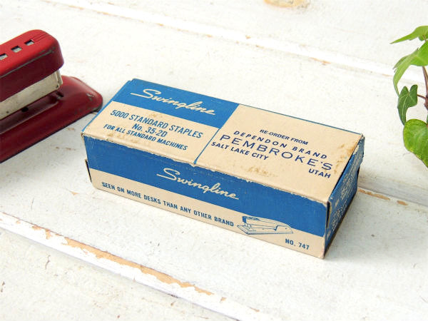 【Swingline】ステープラー・ヴィンテージ・ホッチキス芯/紙箱/パッケージ USA