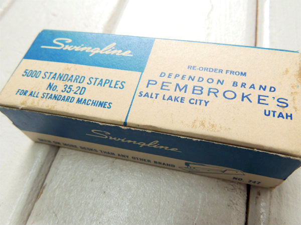 【Swingline】ステープラー・ヴィンテージ・ホッチキス芯/紙箱/パッケージ USA