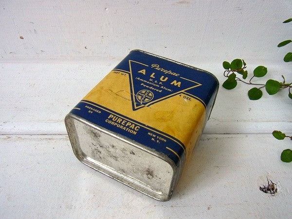 【ALUM】ブリキ×厚紙製・ヴィンテージ・パウダー缶　USA