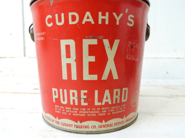 CUDAHY'S REX PURE LARD・ティン製・アンティーク・ラード缶・キッチン・USA