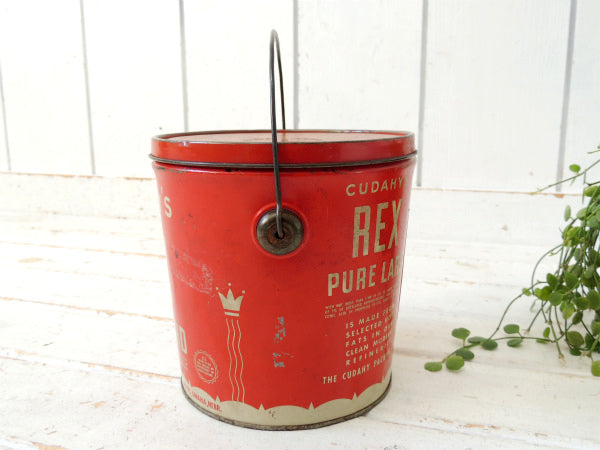 CUDAHY'S REX PURE LARD・ティン製・アンティーク・ラード缶・キッチン・USA