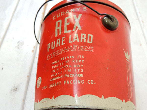 CUDAHY'S REX PURE LARD・ティン製・アンティーク・ラード缶・キッチン・USA