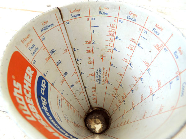 【Luchs】西ドイツ製・ポップなストライプ柄・ヴィンテージ・メジャーリングカップ・計量カップ