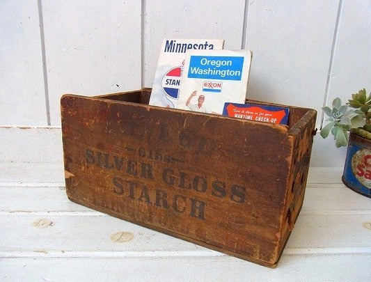 【OSWEGO】スターチ・アンティーク・ウッドボックス/木箱　USA