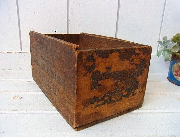 【OSWEGO】スターチ・アンティーク・ウッドボックス/木箱　USA